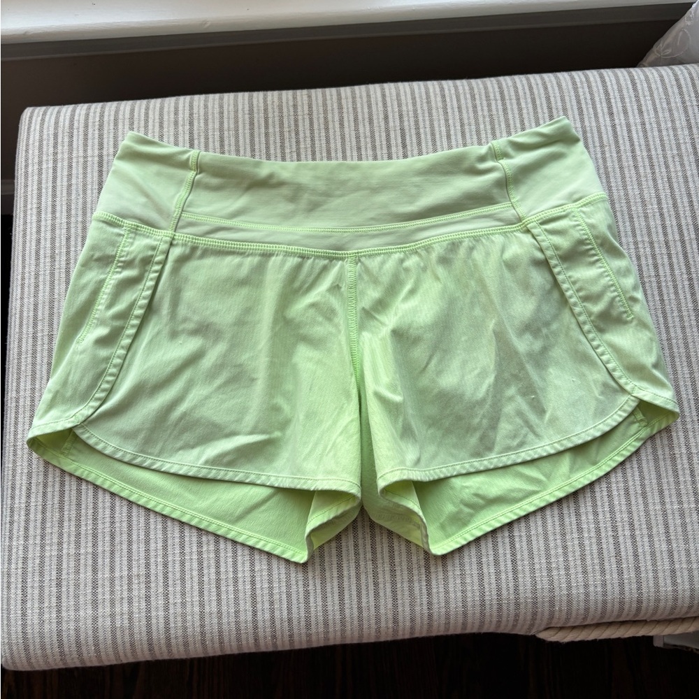 Lululemon Speed Up Shorts Green Size 6 4”